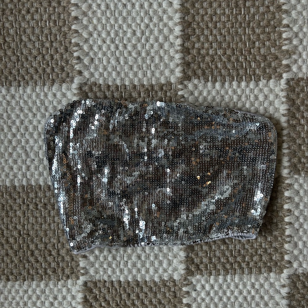Sequined Tube Top